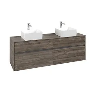 Waschbeckenunterschrank 160 x 55 cm Stone Oak