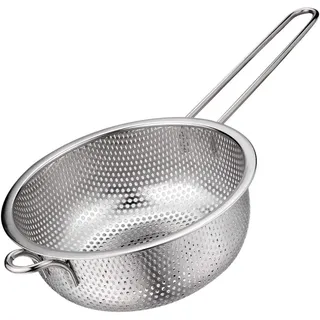 Space Home - Küchensieb 22 cm - Edelstahl Küchensieb - Mikroperforiertes Sieb - Edelstahlsieb mit Stabilem Griff, Küchensiebe für Quinoa, Nudeln, Obst, Gemüse - Abtropfsieb - Sieb 22 cm