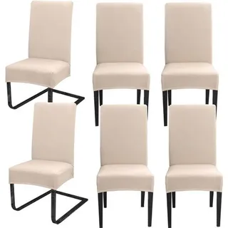 Famanu Stuhlhussen Set von 6 für Schwingstühle - Beige - Beige