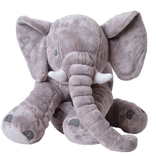 TE-Trend XXL Plüschtier Tierspielzeug Plüsch Elefant Kuscheltier Deko Plüschelefant Kinder Kissen Stofftier 68 cm Grau