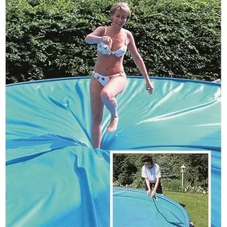 Pool Sicherheitsabdeckung SafeTop rund 500 cm für Rundpool mit Standard Handlauf Abdeckplane Abdeckung Reißverschluss Stahlwand Schwimmbecken