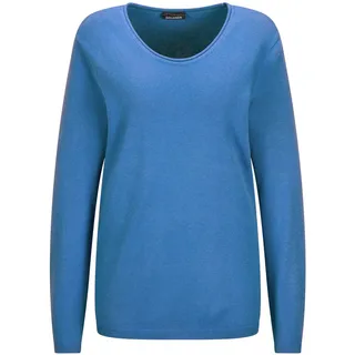 GOLDNER Rundhalspullover Blau 22