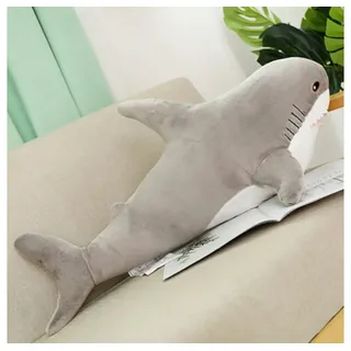 Tinisu Kuscheltier Hai Kuscheltier weiches Plüschtier graues Stofftier 60 cm
