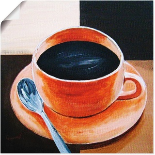 Artland Wandbild Kaffee, Getränke (1 St), als Leinwandbild, Poster in verschied. Größen braun 30 cm x 30 cm
