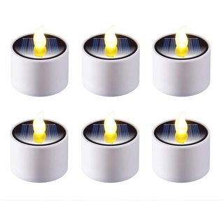 GelldG LED-Kerze LED Kerzen, 6 Stück Solar Kerzen Außen Interieur Solar Teelichter