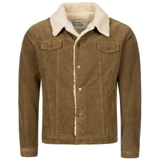 Rock Creek Winterjacke Herren Cordjacke mit Teddyfell-Kragen H-211 beige L