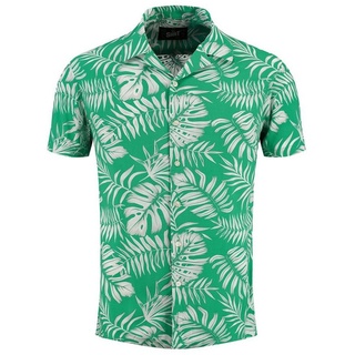 Key Largo Hawaiihemd Herren Hawaii Freizeit Hemd Havanna MSH00009 Regular Kurzarm Kentkragen Gemustert XXL