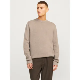 Strickpullover »JPRBLAMILANO STITCH KNIT CREW NECK SN«, Gr. XS, Greige, , 41806340-XS