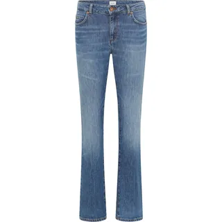 Straight-Jeans MUSTANG "Crosby Relaxed Straight" Gr. 26, Länge 32, blau (mittelbalu 582) Damen Jeans 5-Pocket-Jeans