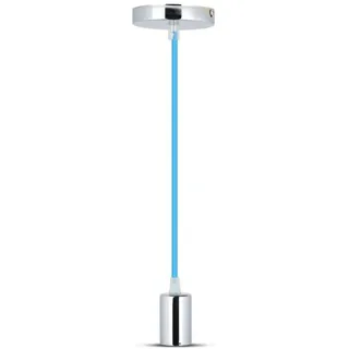 V-Tac VT-3783 1-flg. 39 cm zylinderförmig chrom blau