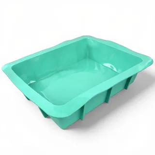 XXL Silikon Auflaufform zum Backen / Kochen (Türkis) Antihaft, Ofenfest, Gefriergeeignet 30 x 20 cm, XL Airfryer Form, BPA-Frei Kastenform Backform Kuchenform Silikonbackform SiIlikonform Lasagneform