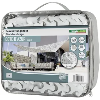 WINDHAGER Sonnensegel COTE d'Azur (L x B: 3 x 4 m, Polyester, Weiß)