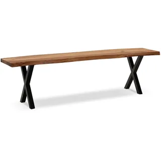 KADIMA DESIGN Sitzbank Akazie Beige 160 x 40 x 45,5 cm