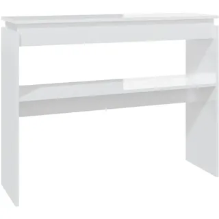 vidaXL Konsolentisch 120 x 80 x 30 cm Hochglanz-Weiß