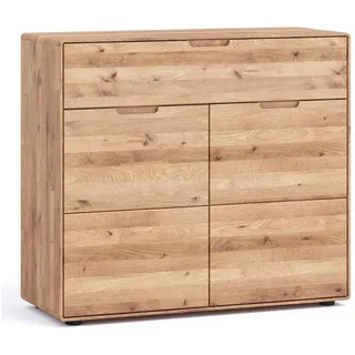 Lomadox Kommode KALAMANTA-69, Massivholz Sideboard Schrank Aufbewahrungsschrank modern in Eiche braun