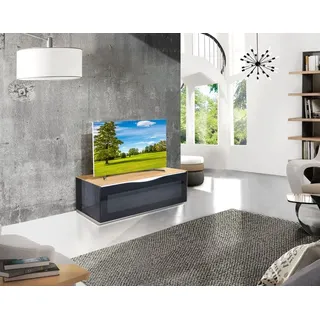 Munari TV-Lowboard Modena Glas Grau Dunkelgrau
