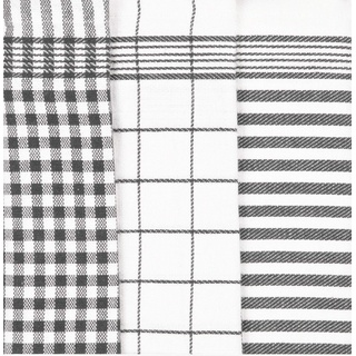Ross Geschirrtücher Baumwolle Größe 50 x 70 cm in 4 (grau) 3er Pack