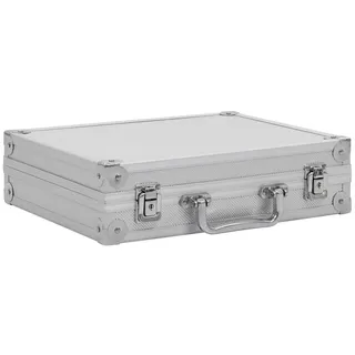 vidaXL Koffer Waffenkoffer Aluminium ABS Silbern silberfarben