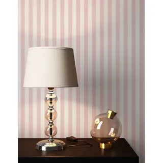 Newroom Vliestapete Alma Rosa Tapete Streifentapete Steifen,Blockstreifen,Linien, Rosa Tapete Landhaus Steifen - Streifentapete Weiß Romantisch Modern Blockstreifen Linien für Wohnzimmer Schlafzimmer Büro, modern rosa|weiß