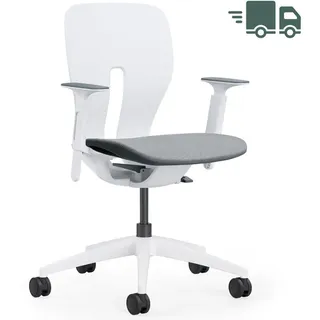 Klöber LIM Drehstuhl (lim98) weiß | Sitz mit Membran | Changeable in Weiß-Grau | Rücken Kunststoff