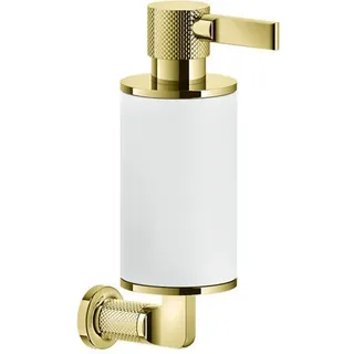 Gessi Inciso Seifenspender zur Wandmontage, Behälter weiß matt, 58513246, Farbe: Gold PVD