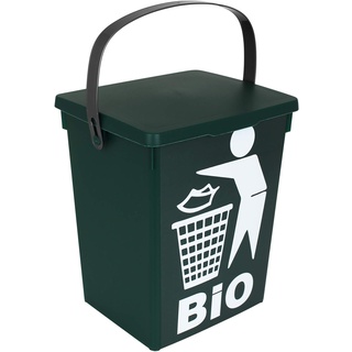Bio Mülleimer grün 5L Küche Abfalleimer klein Tischmülleimer Komposteimer Biotonne Tischabfalleimer Biomülleimer