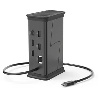 Hama USB-Hub Connect2Office 9 Ports 2 x HDMI USB-A USB-C LAN Schwarz