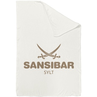 Wohndecke SANSIBAR weiß/taupe (BL 150x200 cm) - weiß