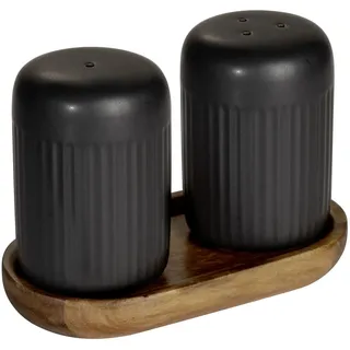 Schöner Wohnen Refia Pfefferstreuer 75 ml Schwarz befüllt