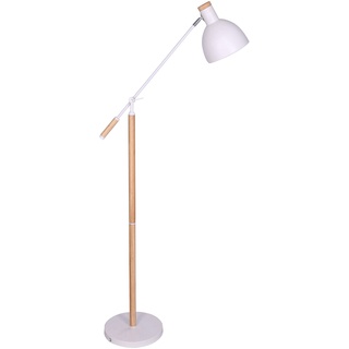Stehlampe SALESFEVER "Matilda" Lampen Gr. 1 flammig, Ø 20 cm Höhe: 166 cm, weiß (weiß, natur) Bogenlampe Bogenlampen