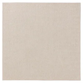 In- & Outdoor-Teppich Iowa Creme 300x300 cm Wohnzimmer Quadratisch Einfarbig Modern Kurzflor benuta Skandinavisch - Weiß