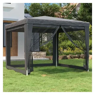 vidaXL Pavillon 3 x 3 m inkl. 4 Seitenteile Anthrazit