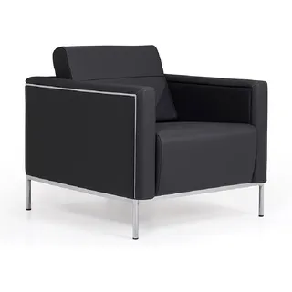 Xlmoebel Sessel Luxuriöser Ledersessel im modernen Design für stilvolle Wohnräume (2-St., 2x Sessel), Hergestellt in Europa schwarz