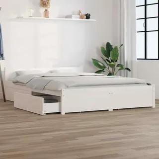 vidaXL Bettgestell 120 x 200 cm weiß