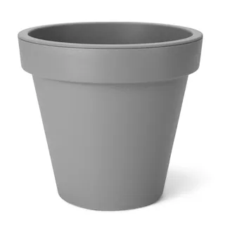 Spetebo Kunststoff Pflanzkübel S rund Ø 30 cm - hellgrau - Blumenkübel groß für Außen und Innen - Garten Pflanztopf Blumentopf Pflanzgefäß Übertopf
