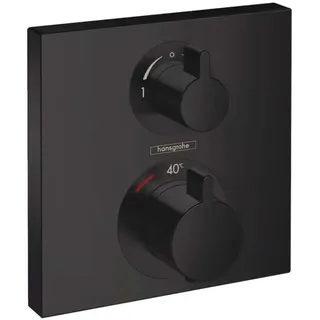 Hansgrohe Ecostat Square Thermostat Unterputz für 2 Verbraucher, mattschwarz