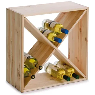 Zeller Weinregal 52 x 25 x 52 cm Beige