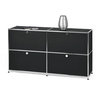Tchibo - Sideboard »Cn3« mit vier Klappen - 152x40x82,5cm - schwarz -