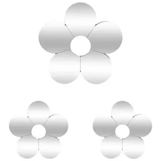 Wandspiegel - Set „blumen“ - 3 - teilig - Spiegel - 30 x 30 cm - Kinderzimmer