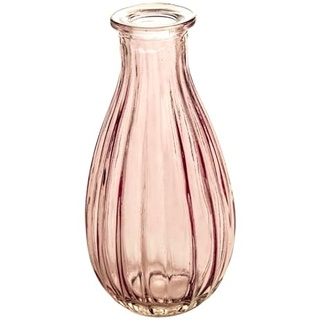 Blumenvase Rim 14,5cm. Glasflasche, kleine Vase, Glasvase für kleine Blumen ROSA