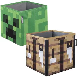 Phoenix Aufbewahrungsbox MINECRAFT 27 x 27 x 27 cm 2-tlg. mehrfarbig