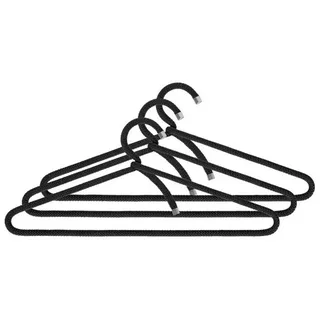 Peppermint Products Kleiderbügel Rope Hanger 3er Set Schwarz