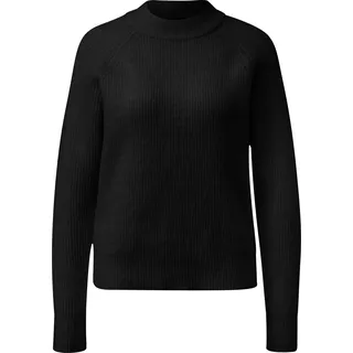 QS Melierter Pullover Schwarz XXL