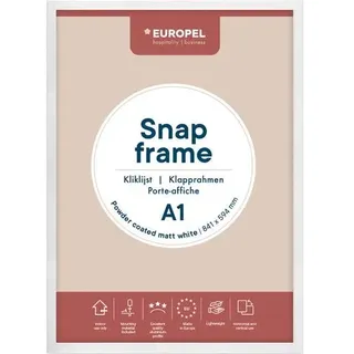 EUROPEL Plakatrahmen Premium+, DIN A1, weiß