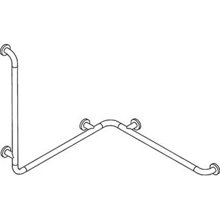 Hewi 801 Dusch-/Wannenhandlauf 801.35.20098 762x762x900mm, signalweiß