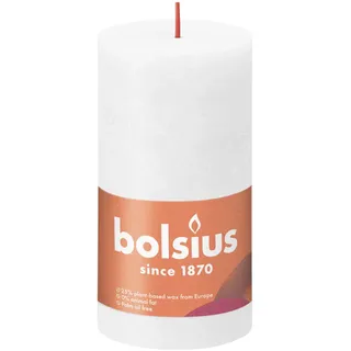 Bolsius Rustik Stumpenkerze 13 cm wolkiges weiß