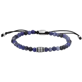Fossil Herren Armband JF04414040 Edelstahl/Textil/Sodalith blau Größe 99