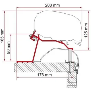 Fiamma F65/F80 Adapter Kit für Caravan Hobby ab 2014 Markise