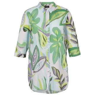 VIA APPIA DUE Klassische Bluse mit floralem Print grün 54