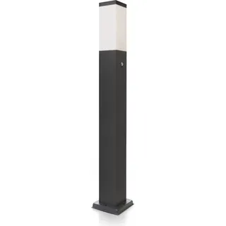 LED Universum Wegeleuchte Edelstahl 80 cm mit 2 Steckdosen und Dämmerungssensor anthrazit